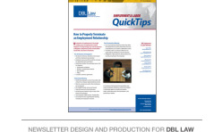 Newsletter Design and Production for DBL Law